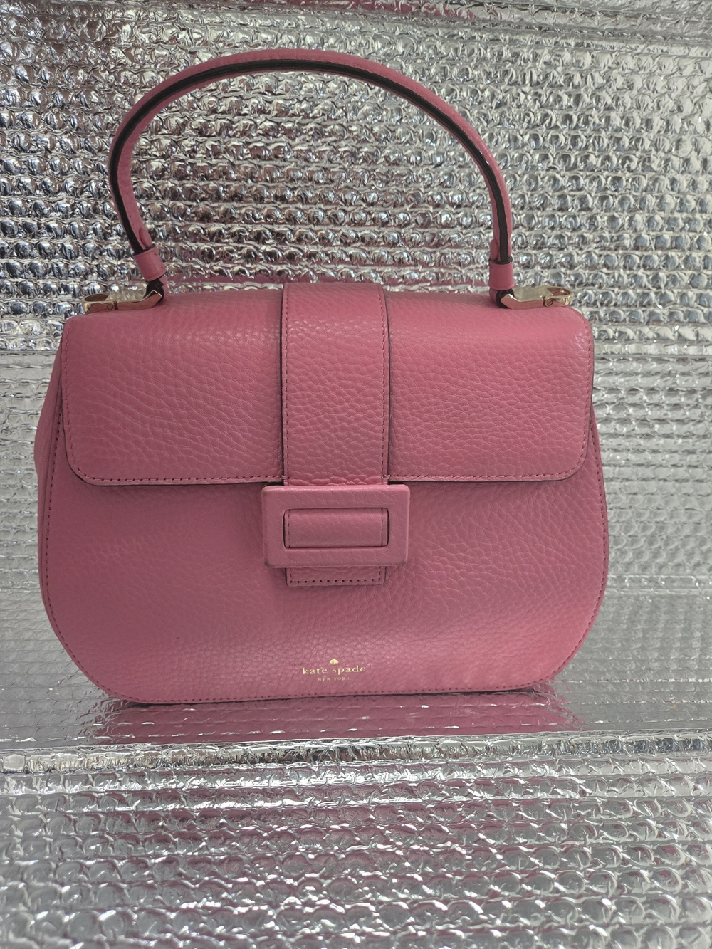 kate spade Pink Pebbled Leather Top-Handle Bag